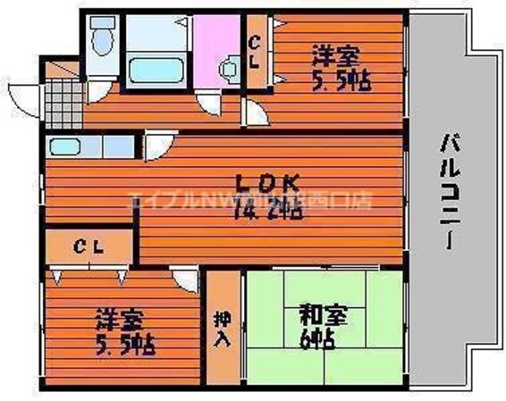 スカール青江Ⅱの物件間取画像